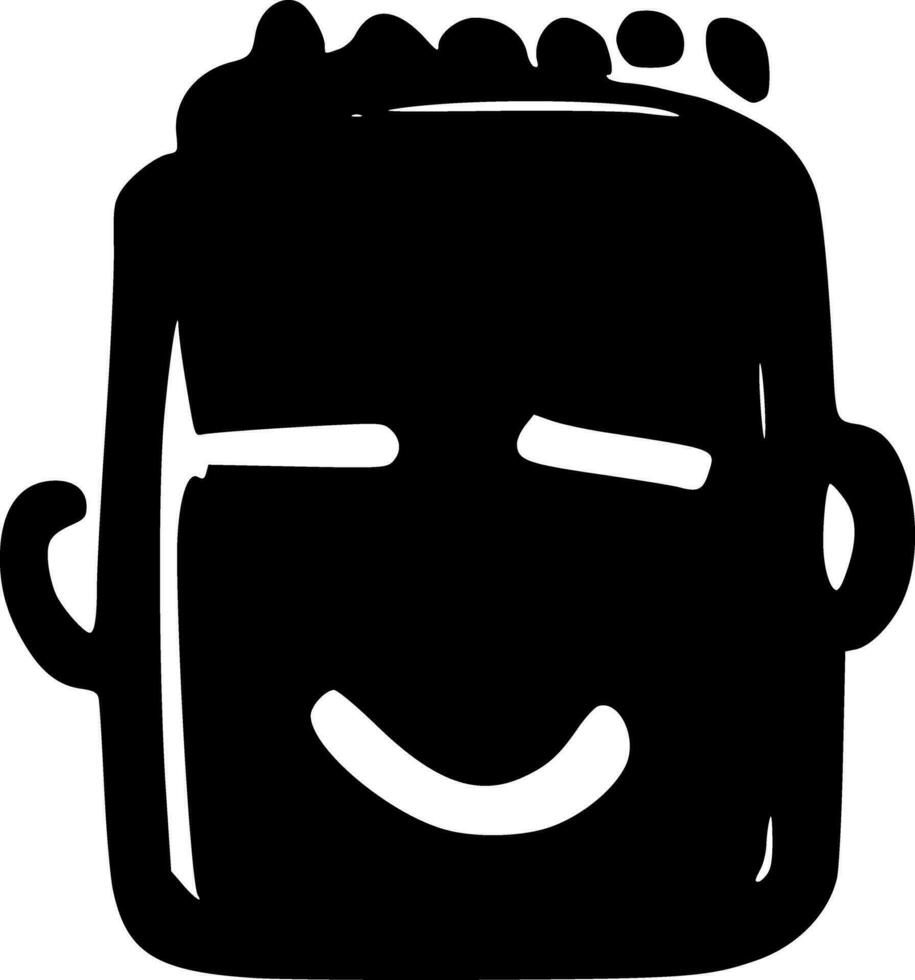 face man cartoon vector