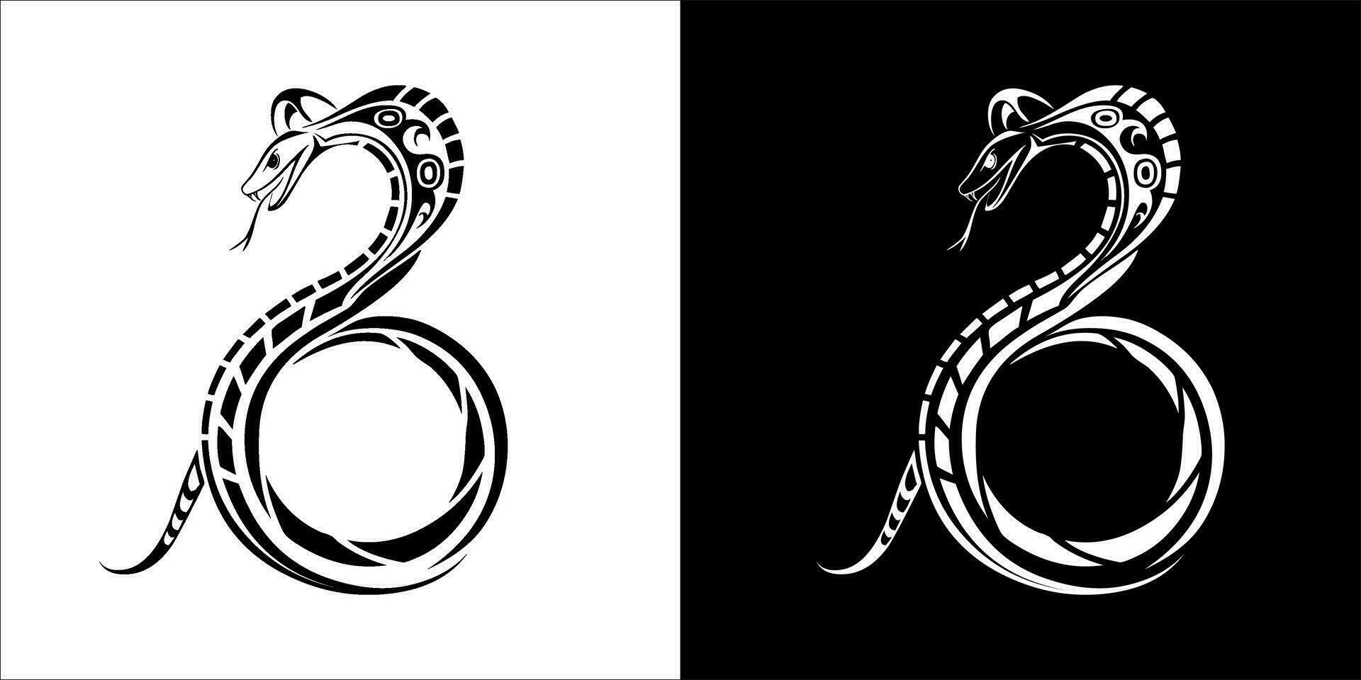 illustration, vector graphic of snake icon