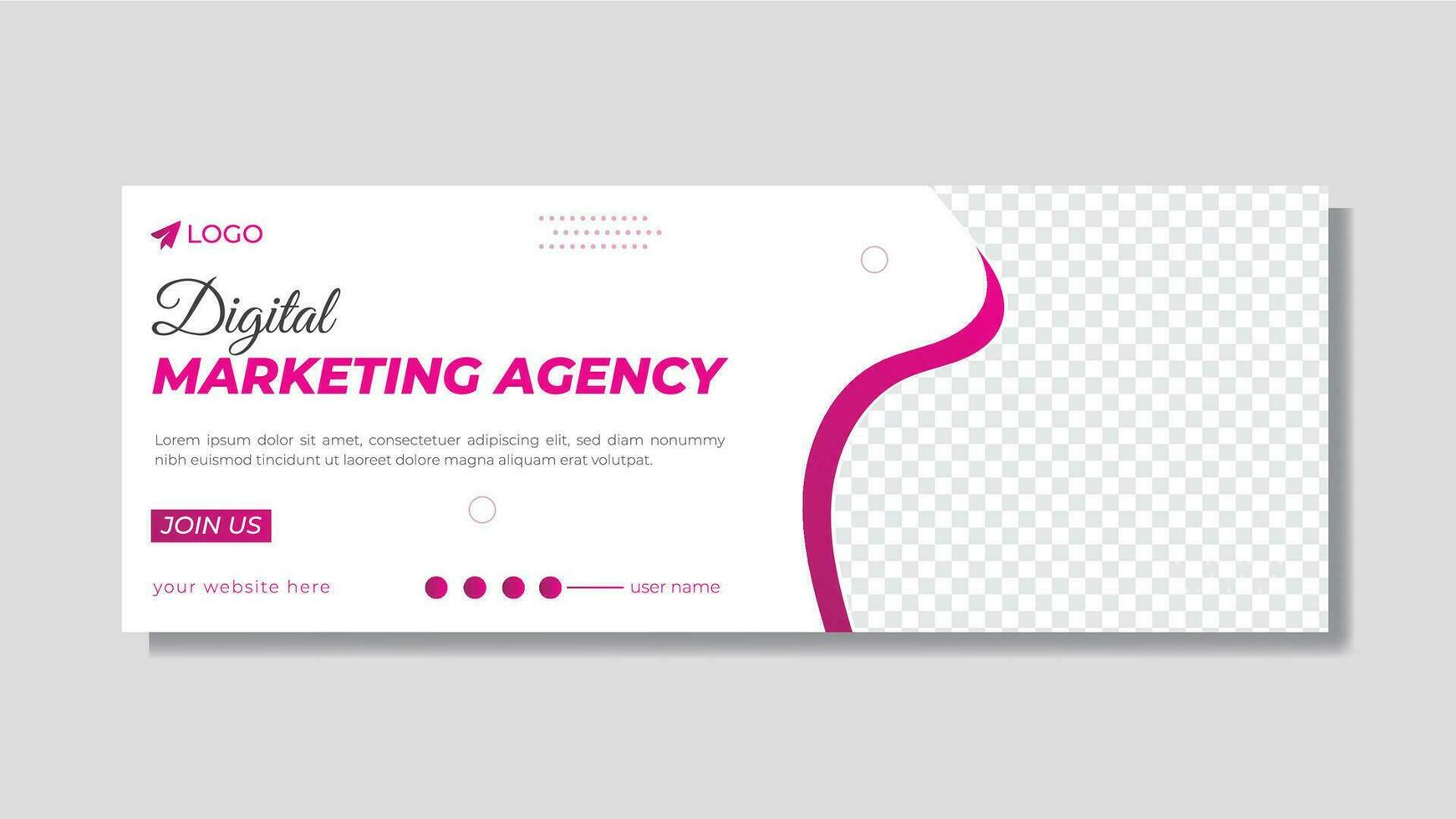 Digital marketing business promotion timeline cover design and web banner design vector template.