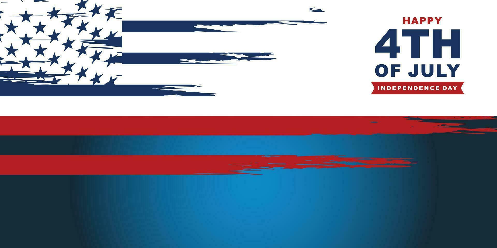 Happy fourth july holiday in the US. american independence day greeting card vector illustration
