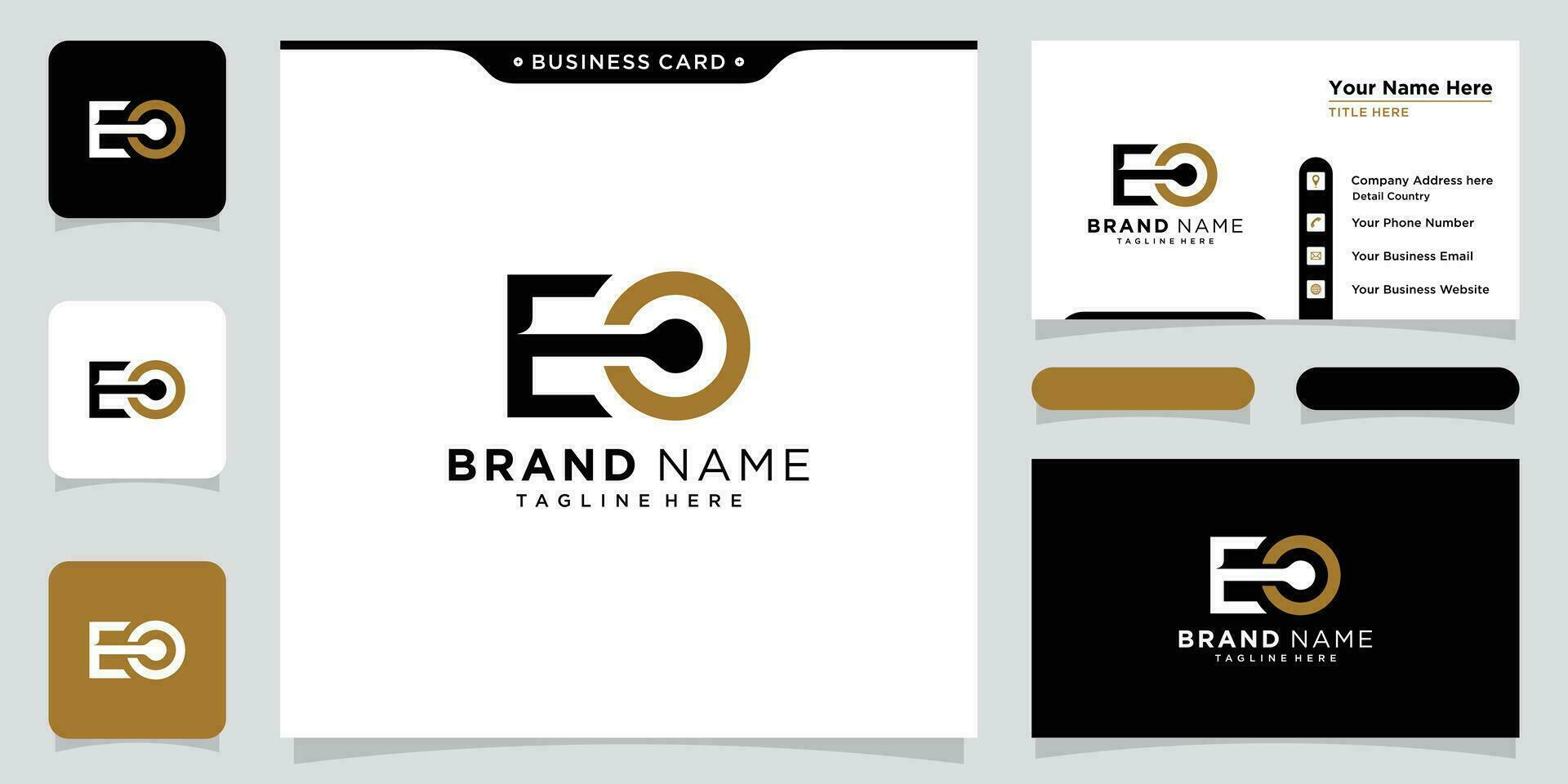 EO letter logo design, EO monogram initials letter logo concept, EO icon design, EO elegant and Professional logo. vector