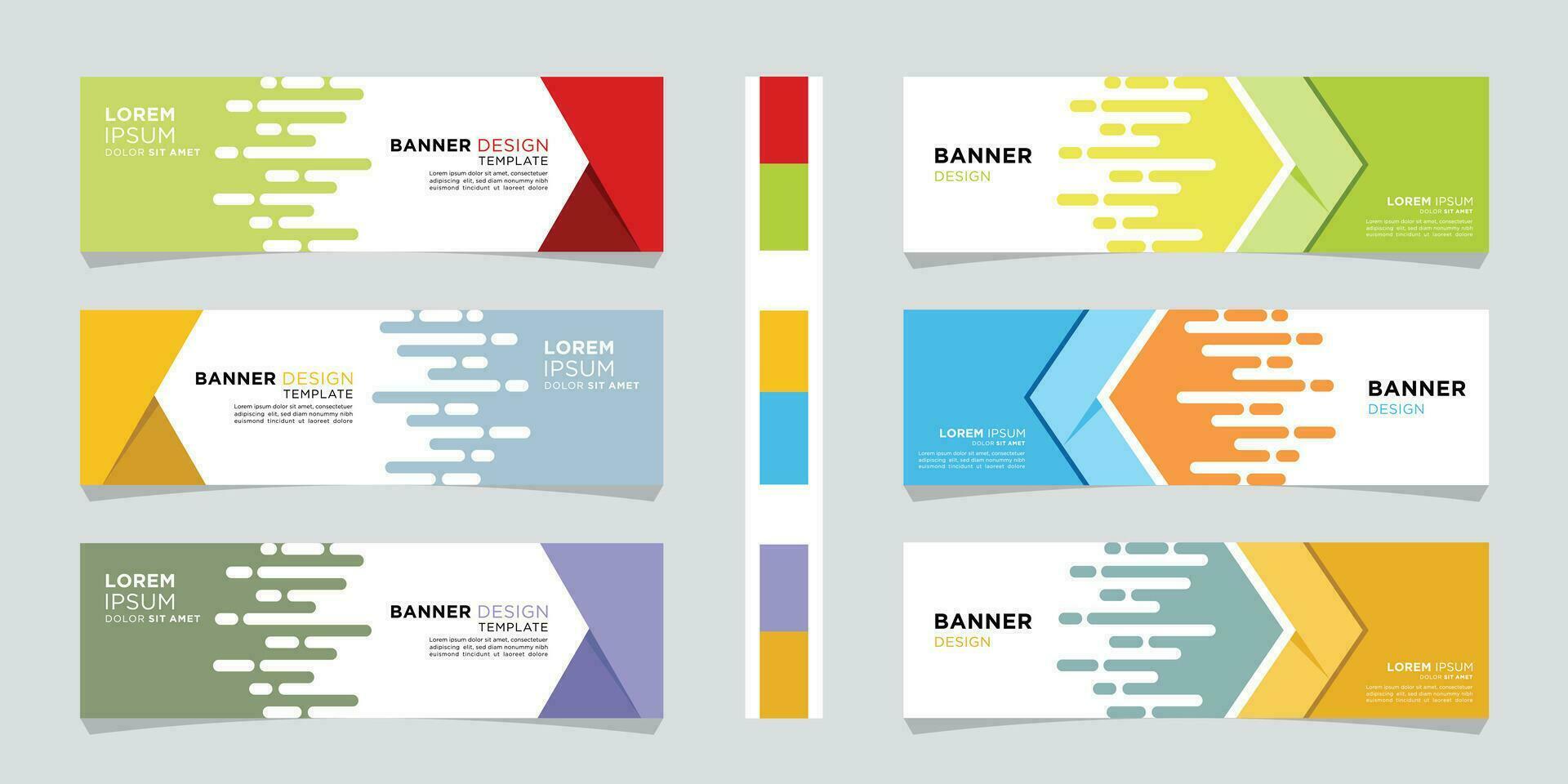 Set of modern banner template. Colorful abstract banner Premium Vector