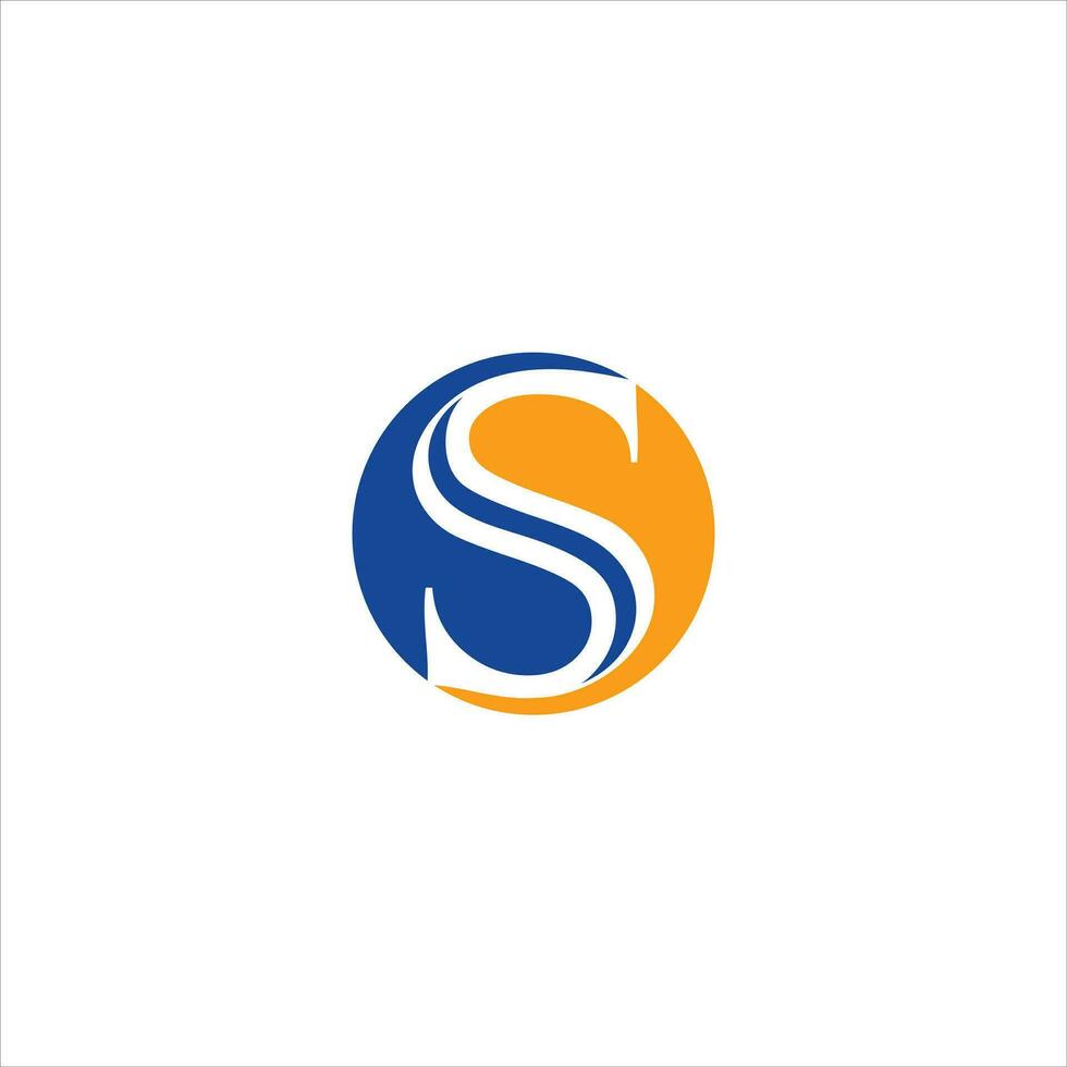 Initial letter SS or S minimalist art monogram shape logo, Vector Illustration