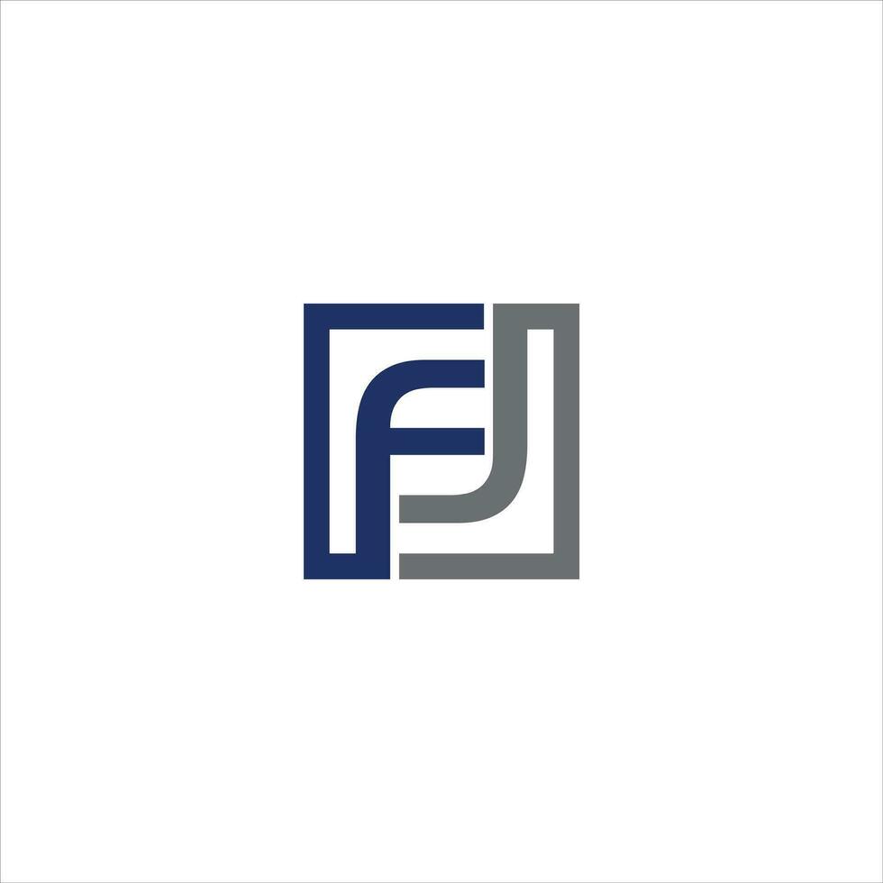 initial letter FJ logo template vector