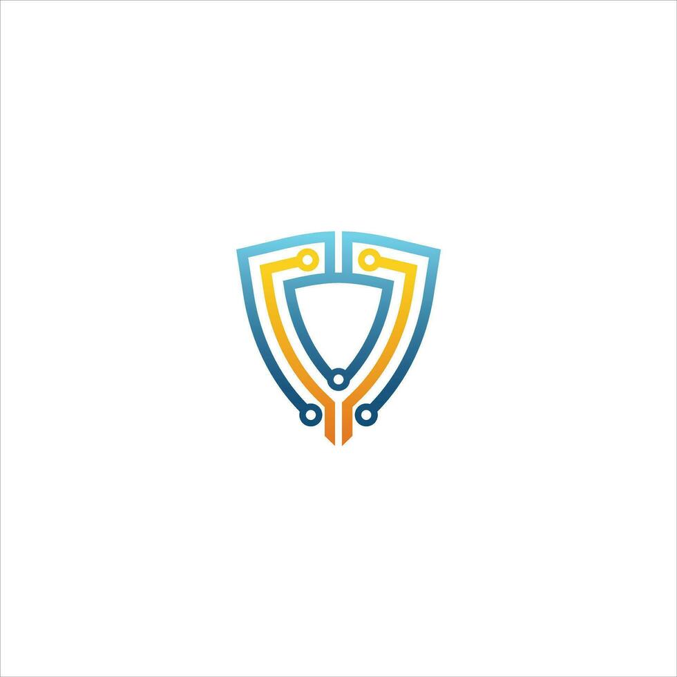 tecnología de logotipo de seguridad para su empresa, logotipo de escudo para datos de seguridad vector