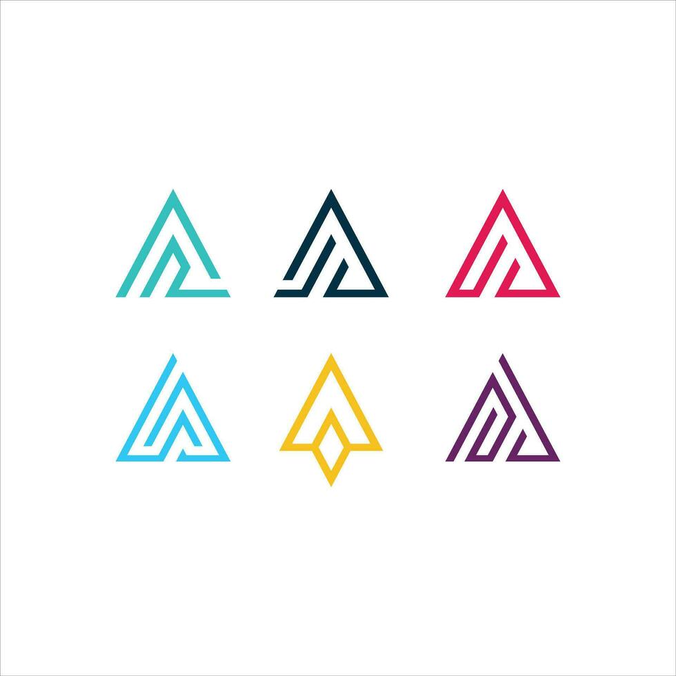triangle simple logo with modern style vector