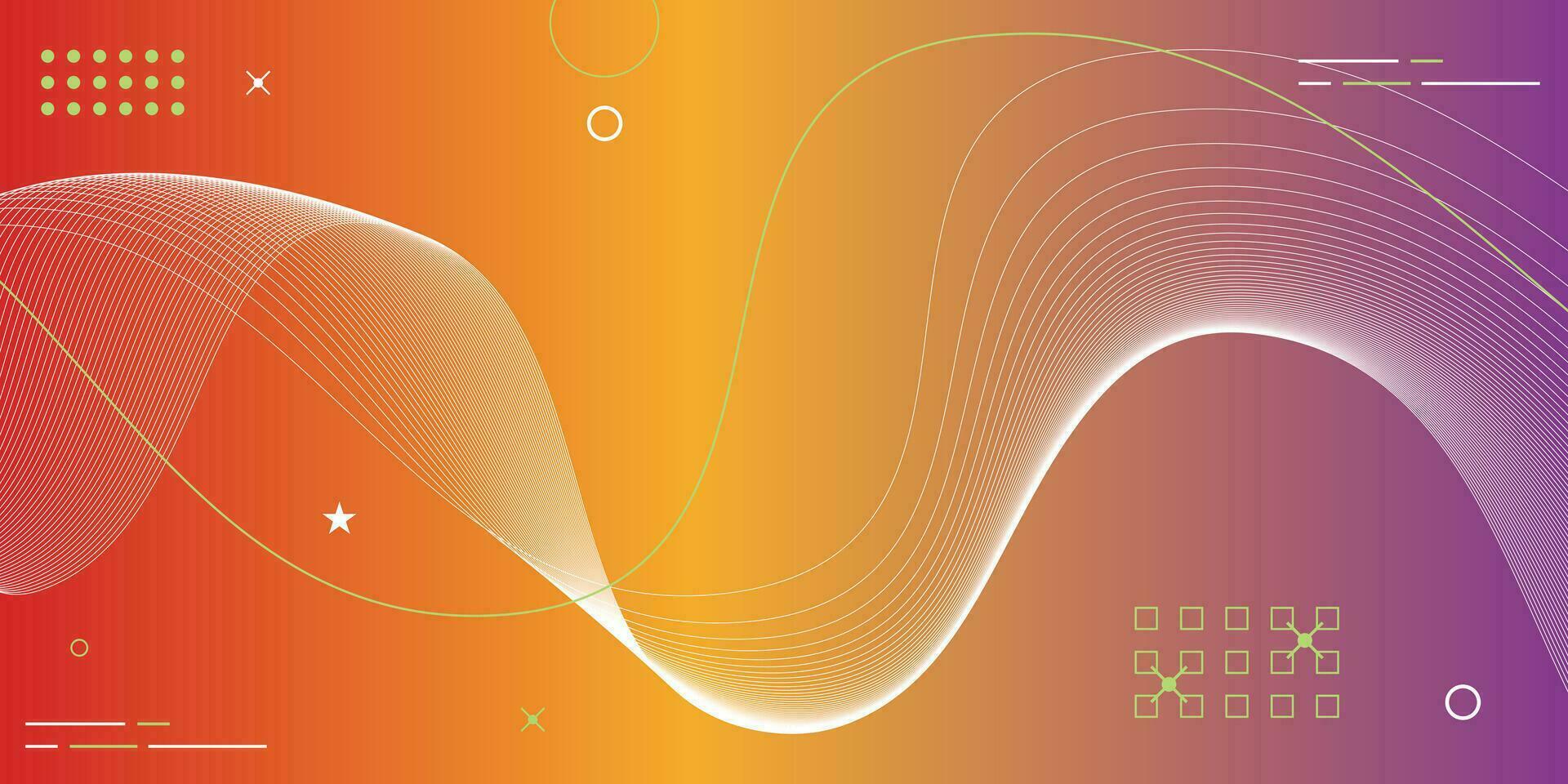 Gradient wave shape background Illustration Vector