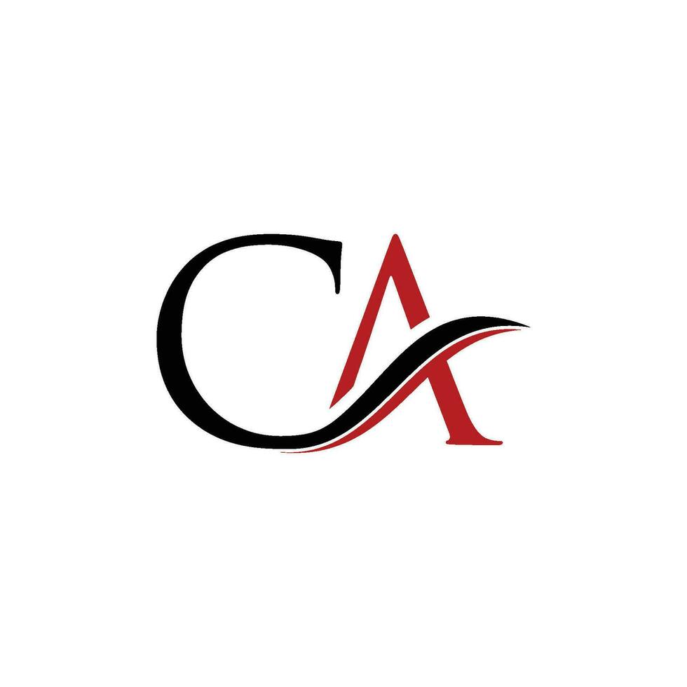 resumen inicial letra California, C.A. mínimo increíble de moda profesional logo diseño modelo. vector