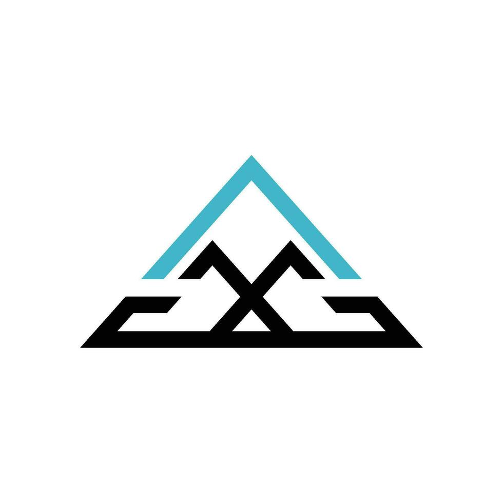 gg inicial letras vinculado triángulo forma logo vector