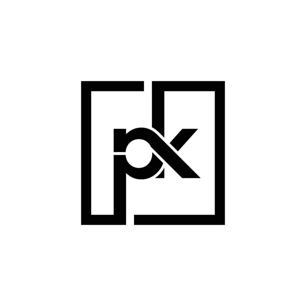 PK logo. Company logo. Monogram design. Letters P and K. vector