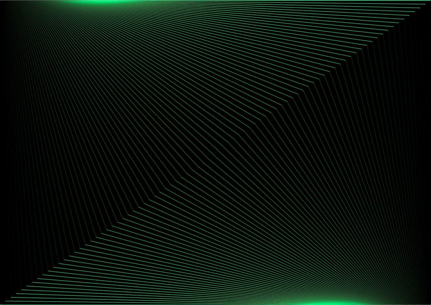 abstract line green in black background vector