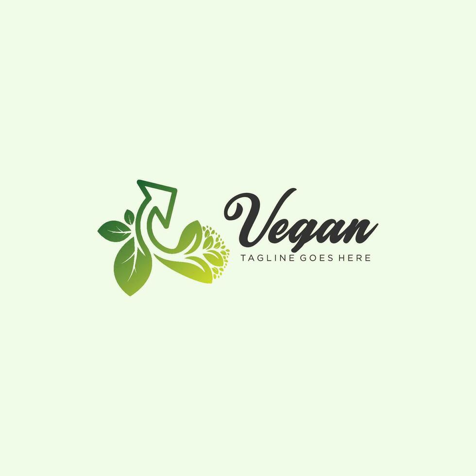 sano orgánico eco vegetariano comida logo diseño vector modelo. ecología salud eco orgánico logo Fresco desde granja vegetales logotipo concepto icono Arte