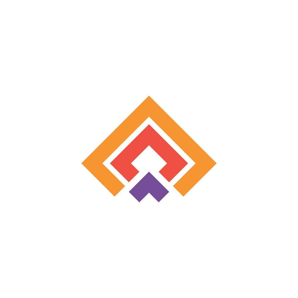 Vector modern and geometric design abstract logo art