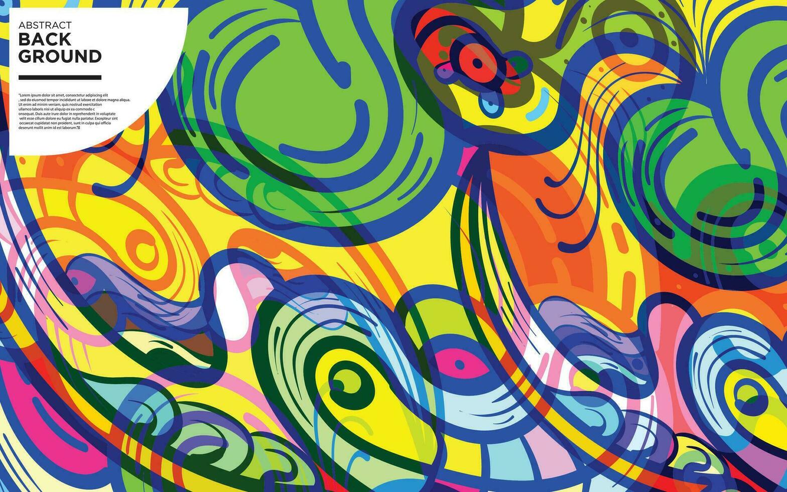 arte de vector de fondo de doodle abstracto colorido