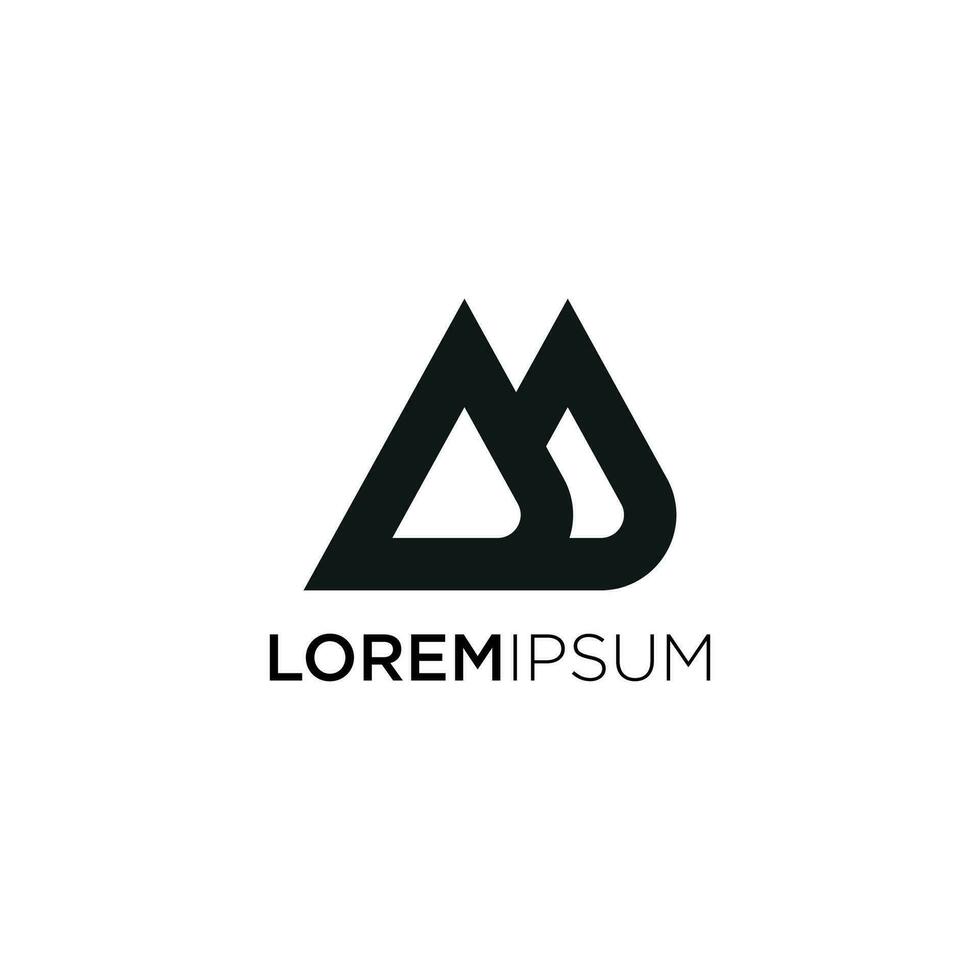 Vector modern and geometric design abstract logo art