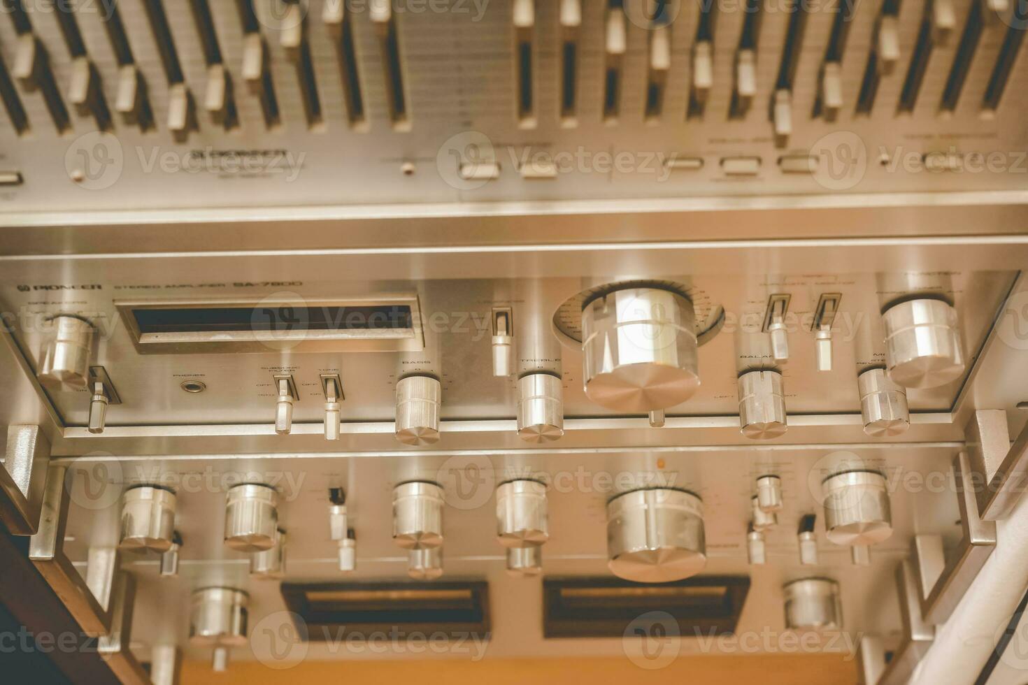 Vintage sound equipment, vintage color photo