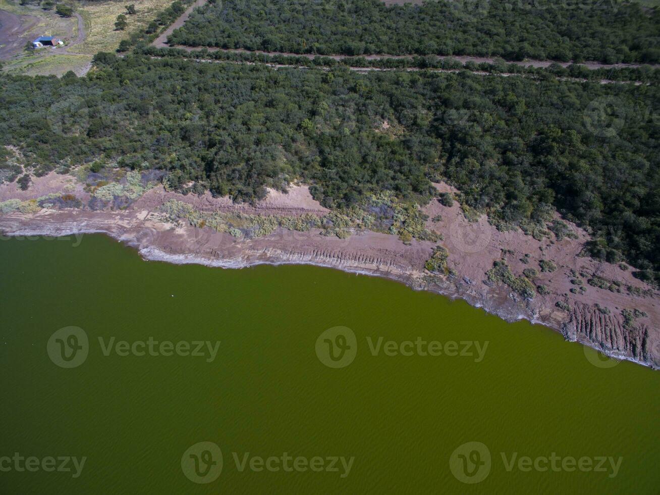 Pampas lagoon, aerial view photo