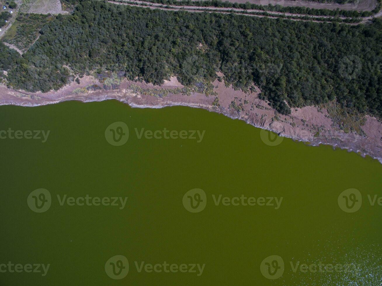 Pampas lagoon, aerial view photo