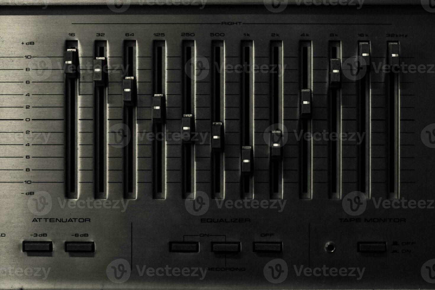 Vintage sound equipment, vintage color photo