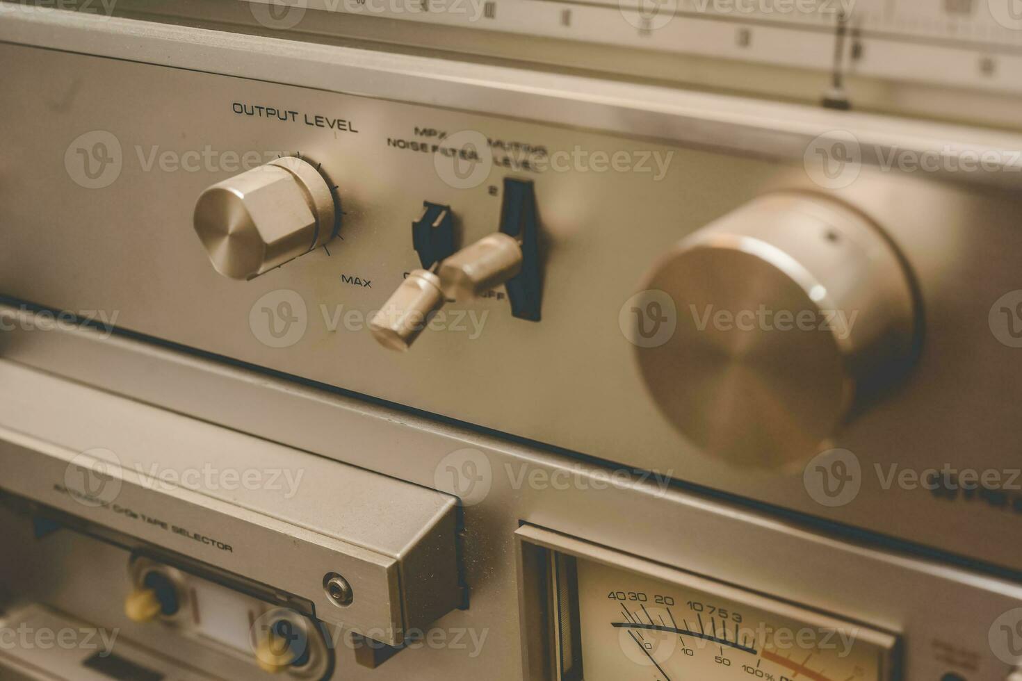 Vintage sound equipment, vintage color photo