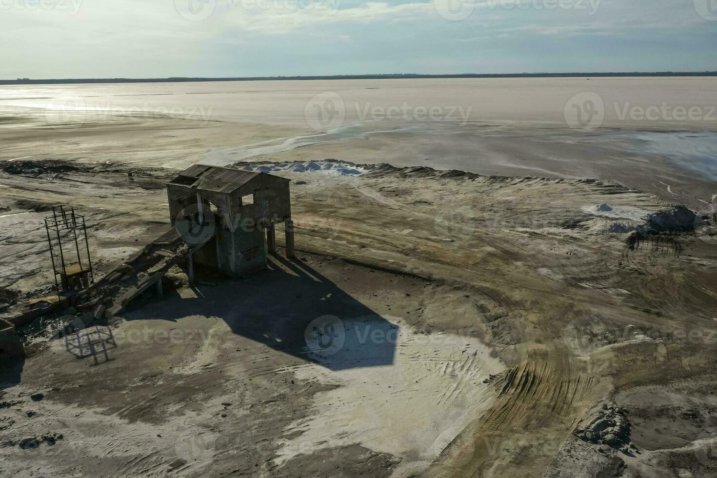 Saline lagoon in Pampas Landscape, La Pampa Province, Patagonia, Argentina. photo