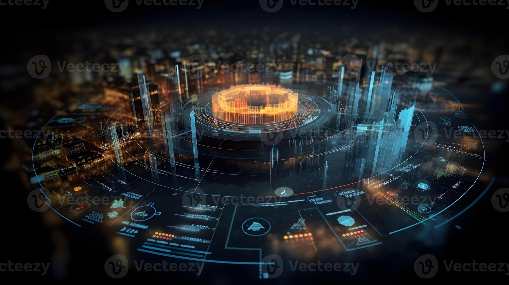 abstract futuristic business strategy data graph background. photo