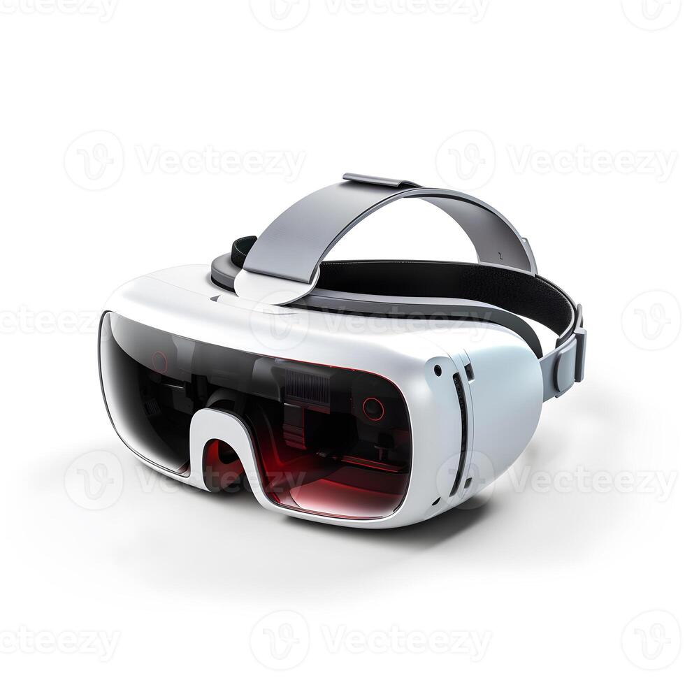 virtual reality headset on white background. technology concept. photo