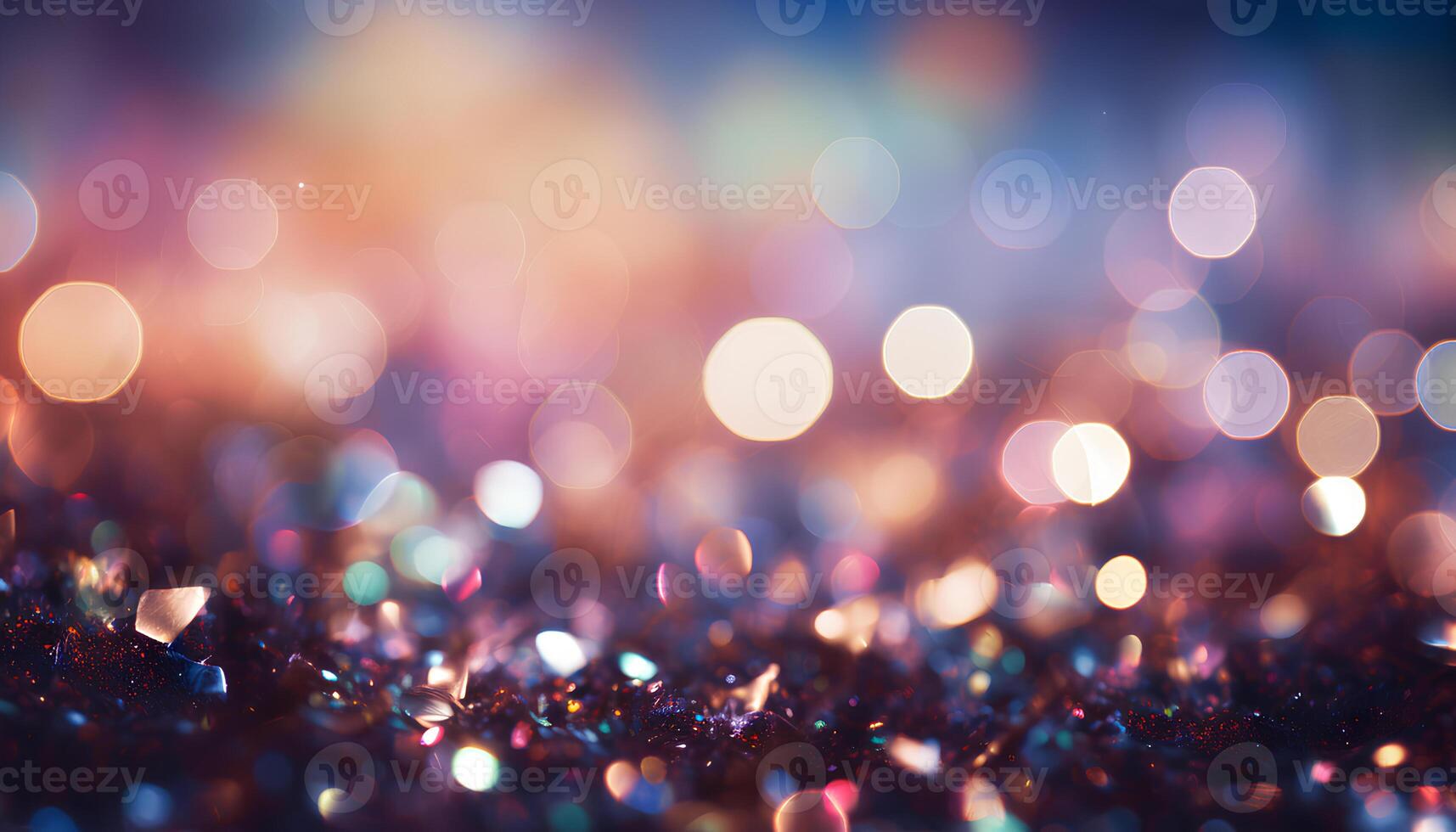 glitter bokeh texture background. Generative AI photo