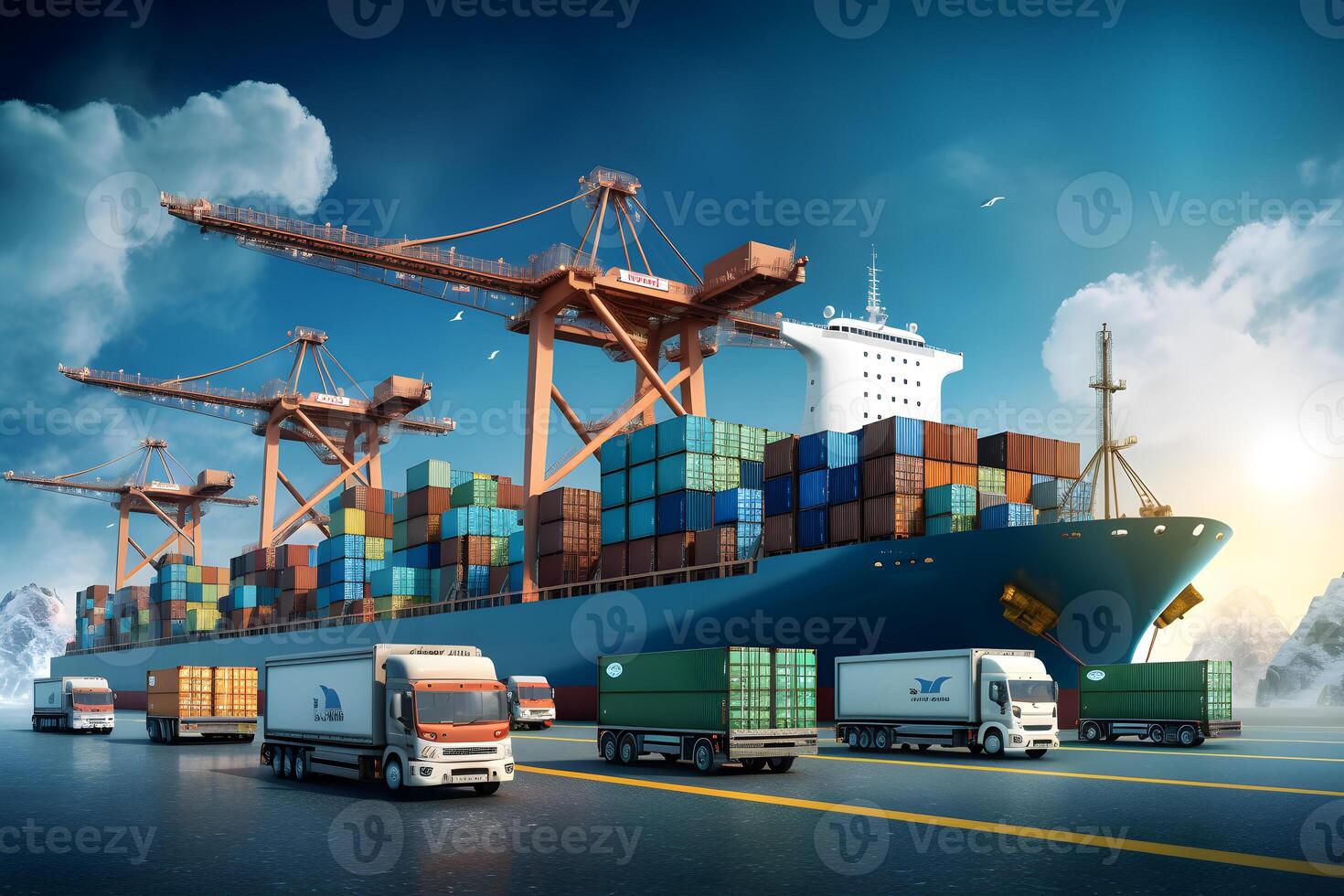 transportation and logistic import export. photo