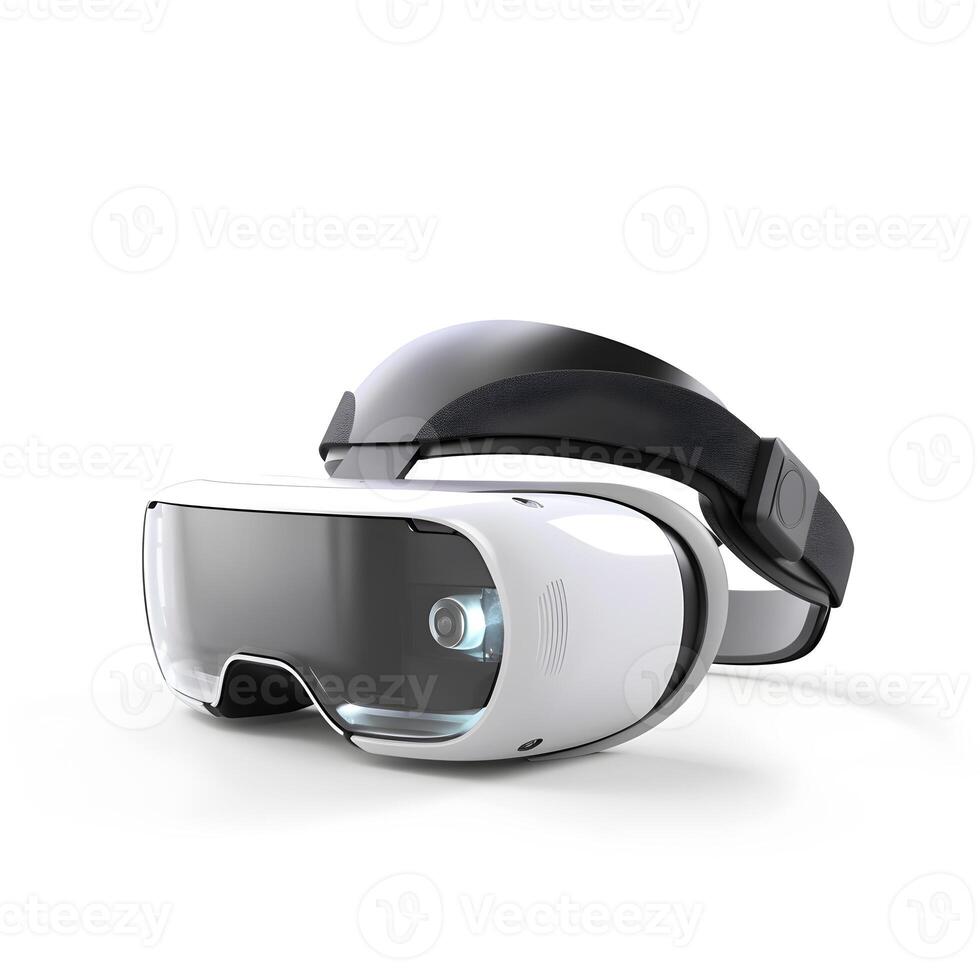 virtual reality headset on white background. technology concept. photo