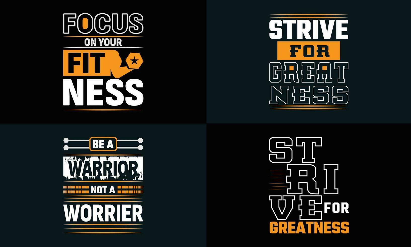 best  typography t shirt design for gym and fitness inspiration and motivation vector