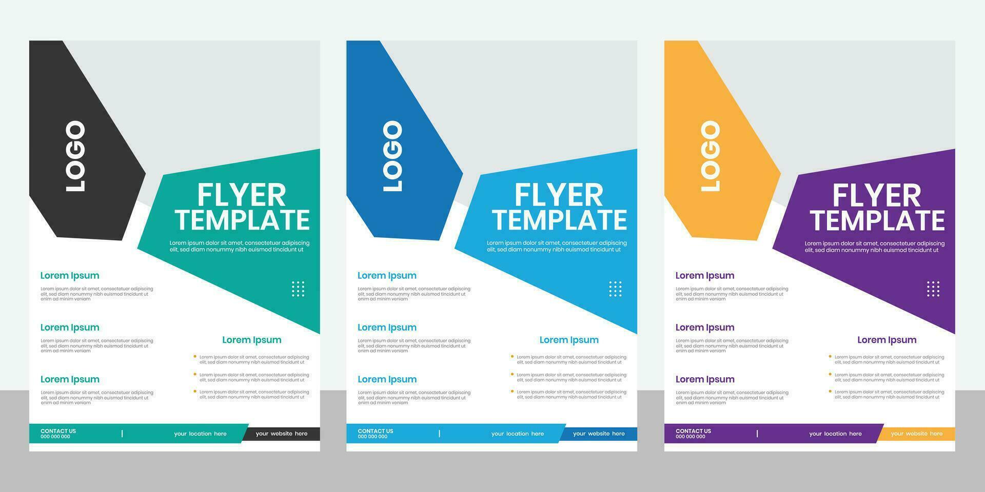 Modern business marketing a4 vector flier pamphlet print template