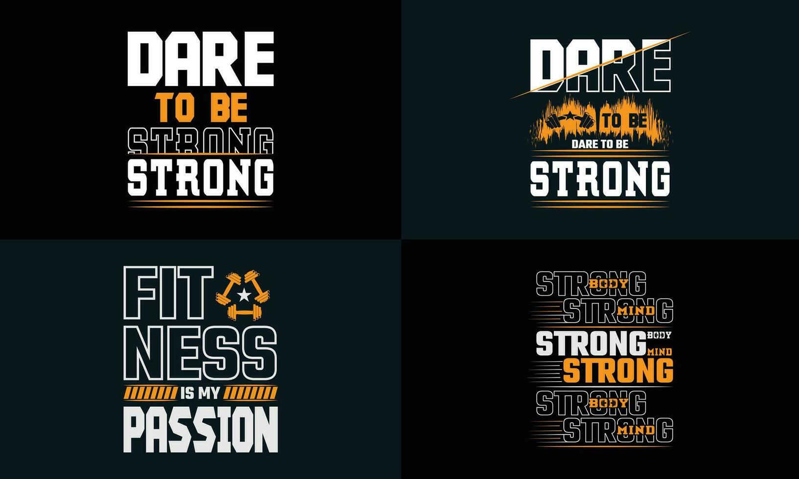 best  typography t shirt design for gym and fitness inspiration and motivation vector