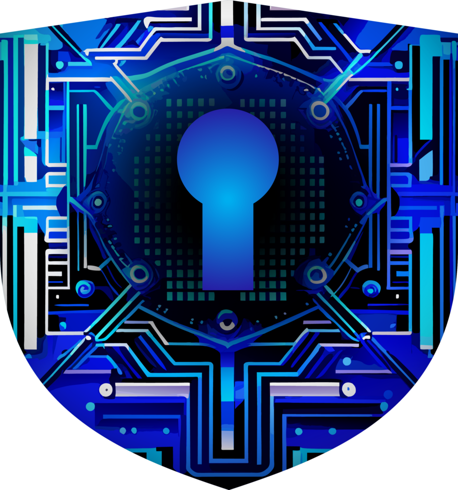 Modern Cybersecurity Technology Icon Pack with Shield png