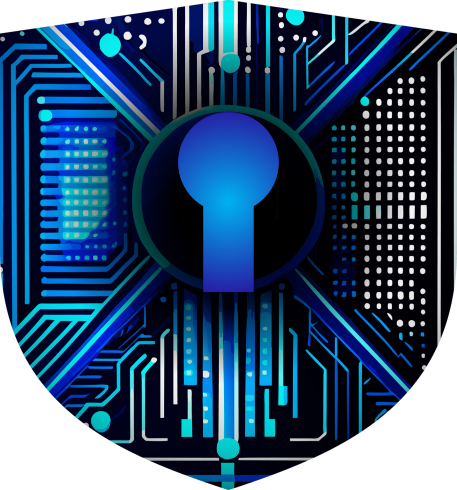 Modern Cybersecurity Technology Icon Pack with Shield png