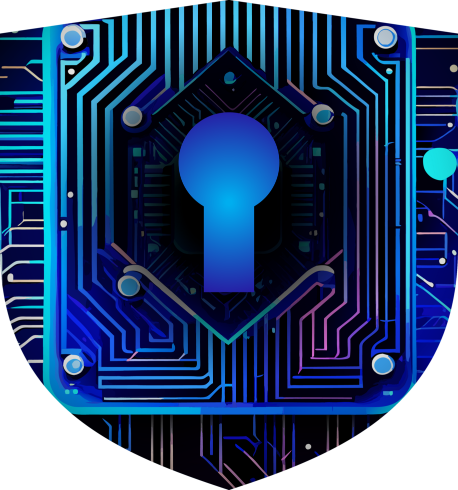 Modern Cybersecurity Technology Icon Pack with Shield png