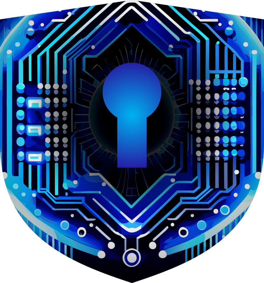 Modern Cybersecurity Technology Icon Pack with Shield png