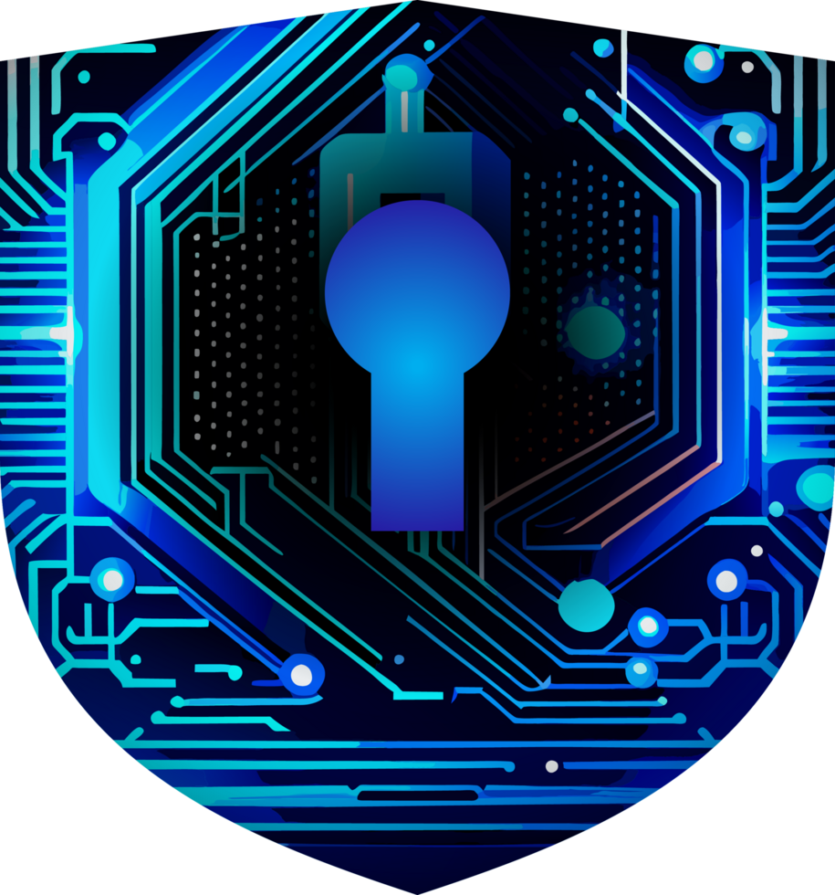 Modern Cybersecurity Technology Icon Pack with Shield png