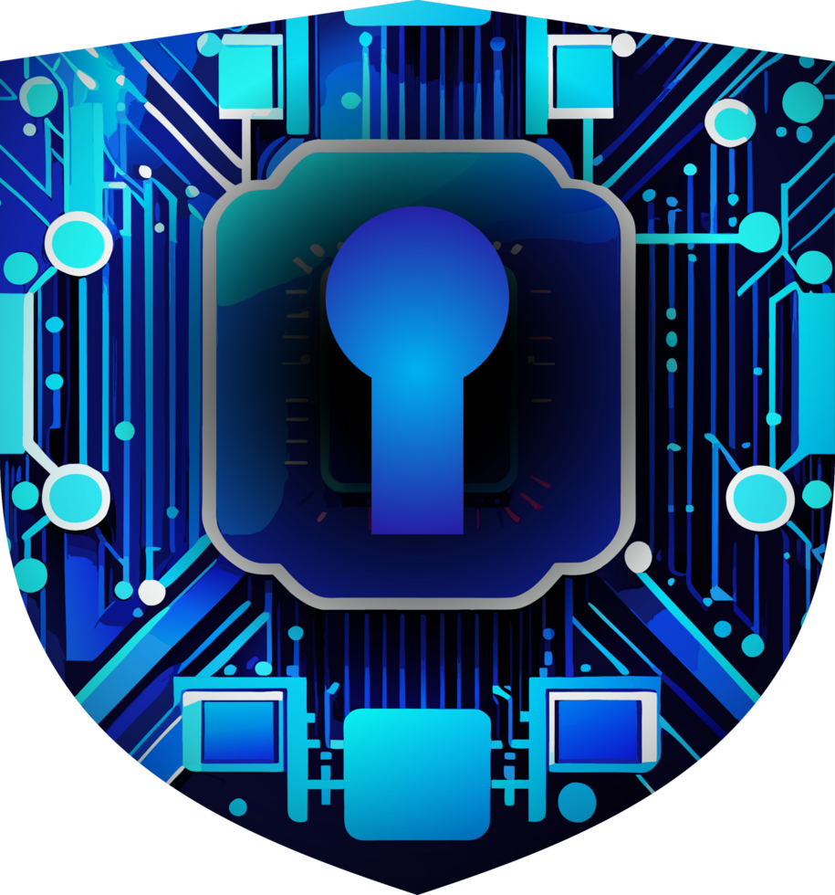 Modern Cybersecurity Technology Icon Pack with Shield png