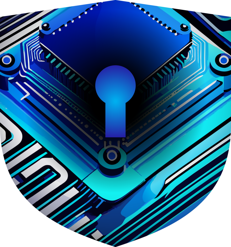 Modern Cybersecurity Technology Icon Pack with Shield png