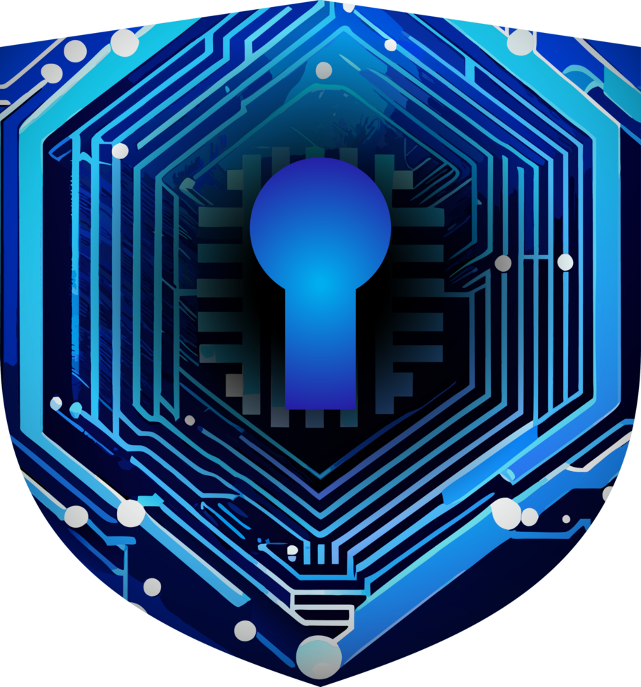 Modern Cybersecurity Technology Icon Pack with Shield png