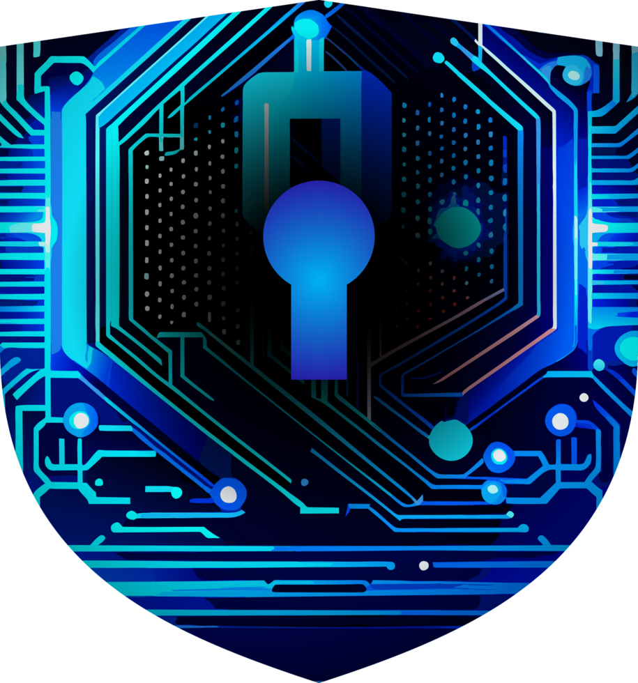 Modern Cybersecurity Technology Icon Pack with Shield png