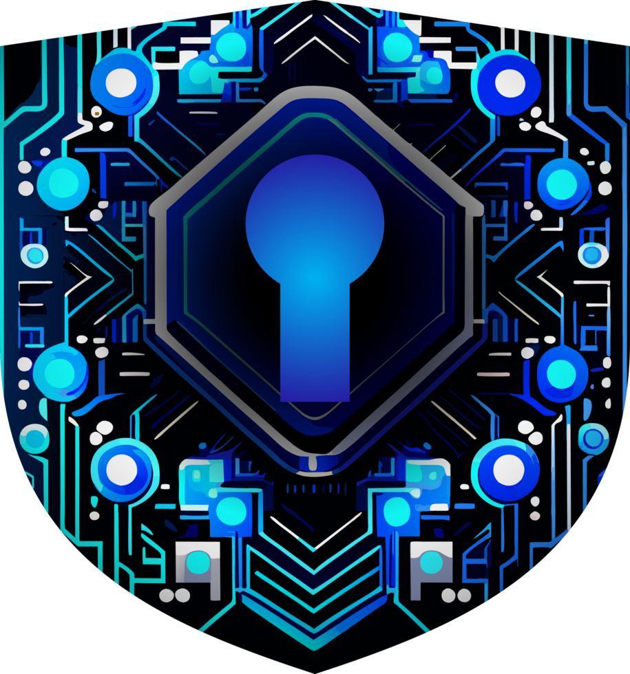 Modern Cybersecurity Technology Icon Pack with Shield png