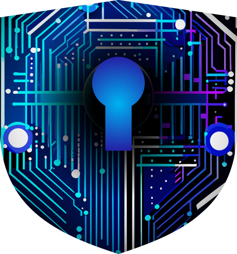 Modern Cybersecurity Technology Icon Pack with Shield png