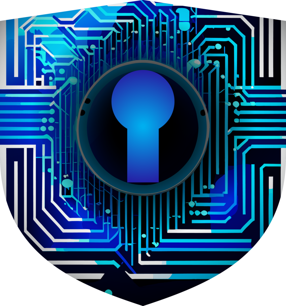 Modern Cybersecurity Technology Icon Pack with Shield png
