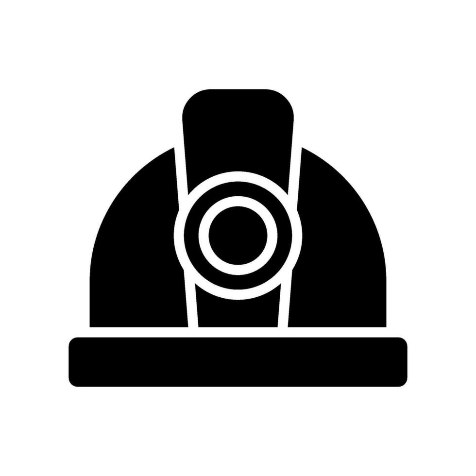 Mining Helmet Icon Vector Symbol Design Illustration