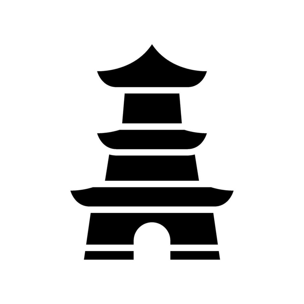 Pagoda Icon Vector Symbol Design Illustration