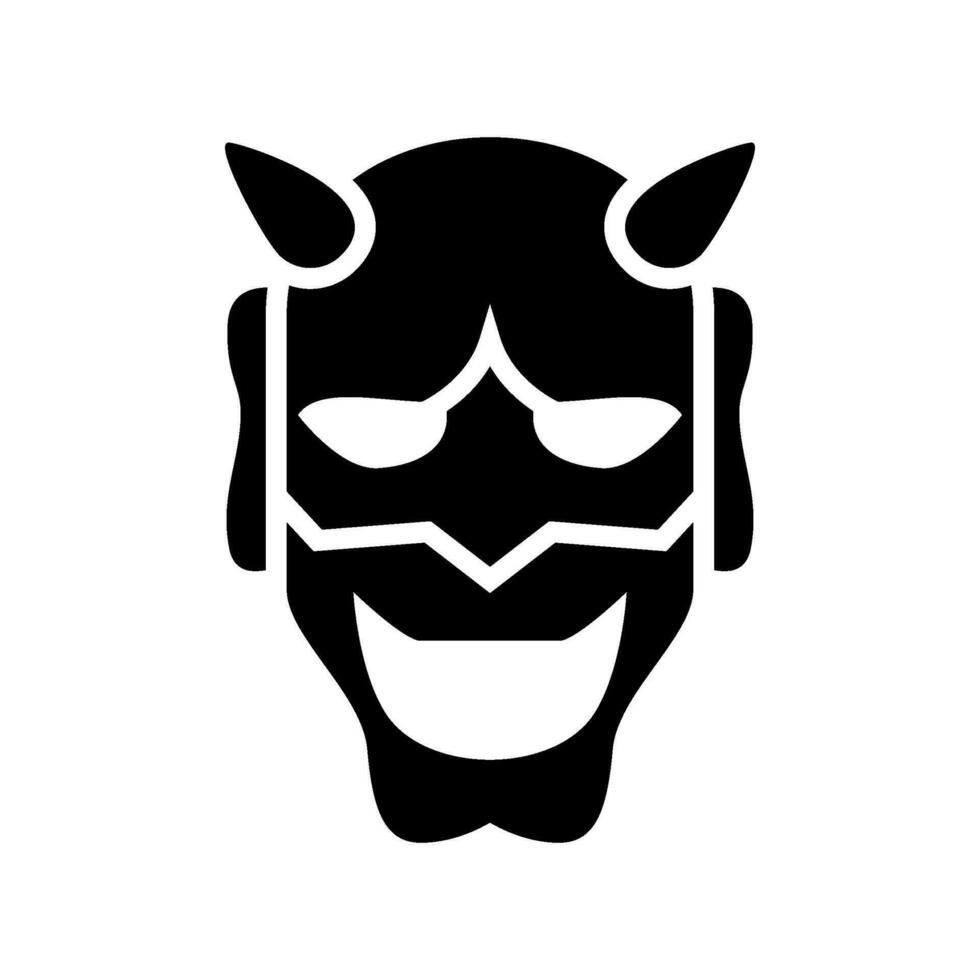 Demon Mask Icon Vector Symbol Design Illustration