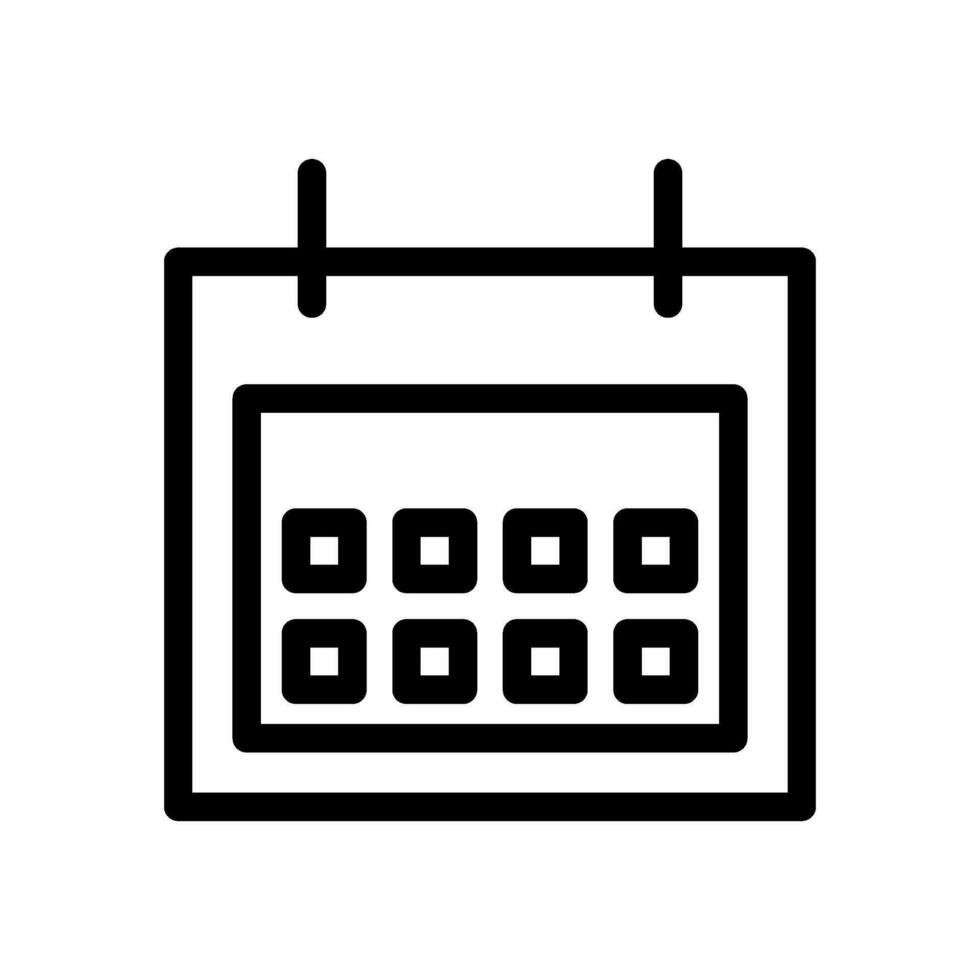 Calendar Icon Vector Symbol Design Illustration