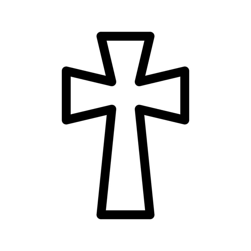 Christian Cross Icon Vector Symbol Design Illustration